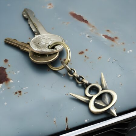 Handgefertigter v8-Schlüsselanhänger für US-Oldtimer