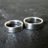 Partnerringe Silber Gravur Goldschmied Ortenaukreis